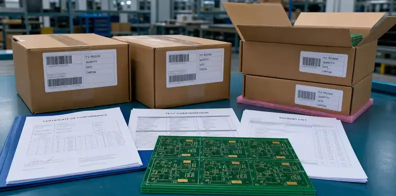 PCB blanket purchase order repeat shipment labels and quality evidence for blanket PO releases