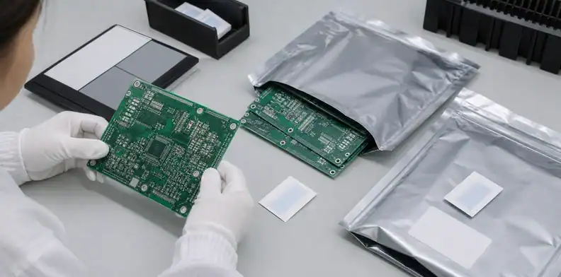 PCB immersion silver finish packaging and pad appearance checked at incoming inspection