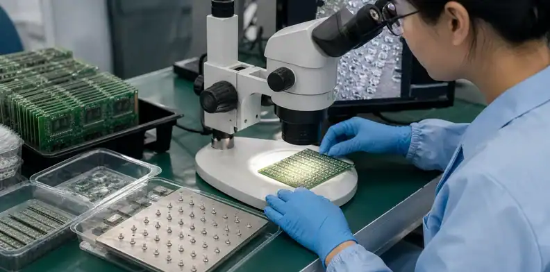 PCB immersion tin finish samples examined for solderability and high-reliability risk