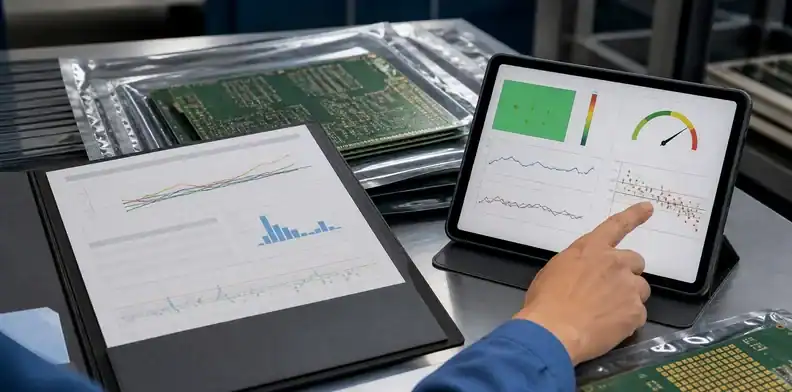 Shipment hold folder showing pcb impedance test report RFQ evidence and exception review