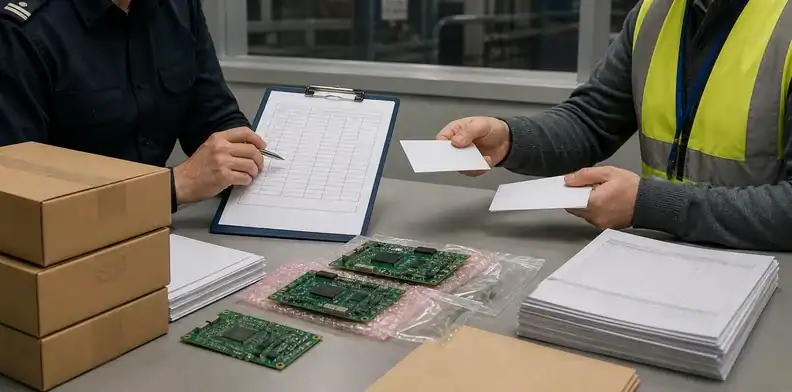 A customs invoice review separates pcb import uk buyer and supplier responsibilities.