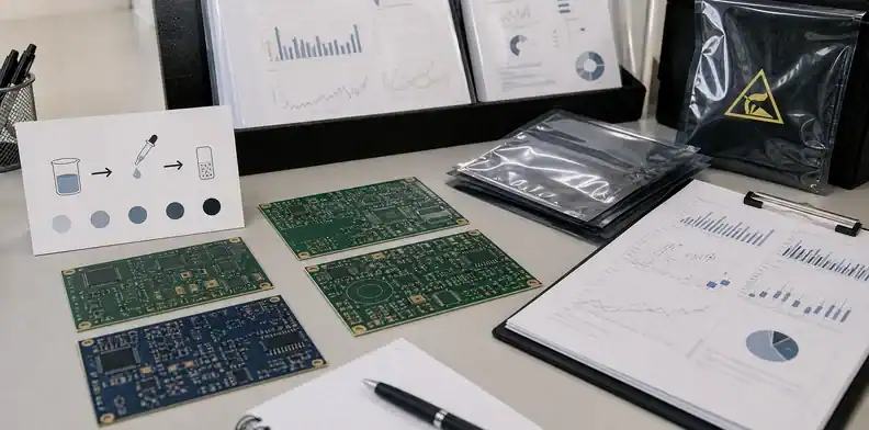 Buyer reviewing pcb ionic cleanliness method, limit and bare-board RFQ evidence