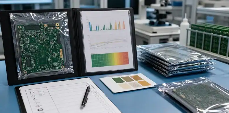 Lot release folder showing pcb ionic cleanliness report for coating and high impedance risk