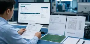 PCB order confirmation review before production with PO quote and controlled files