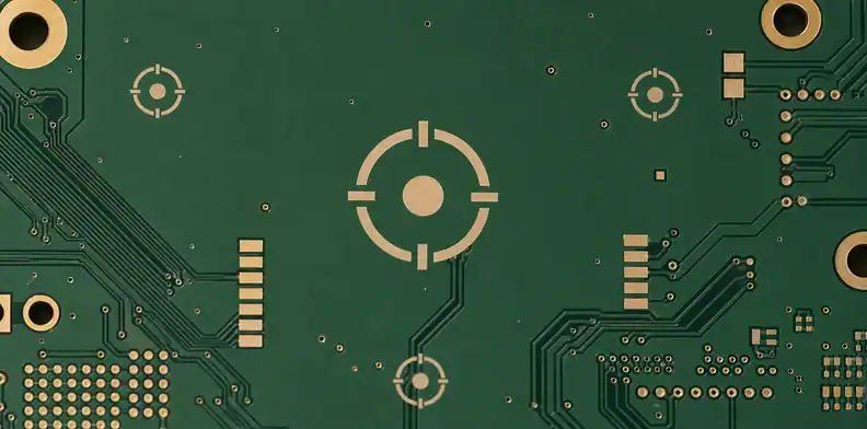 A manufacturing view of pCB pattern plating showing trace geometry and dense-to-open layout conditions.