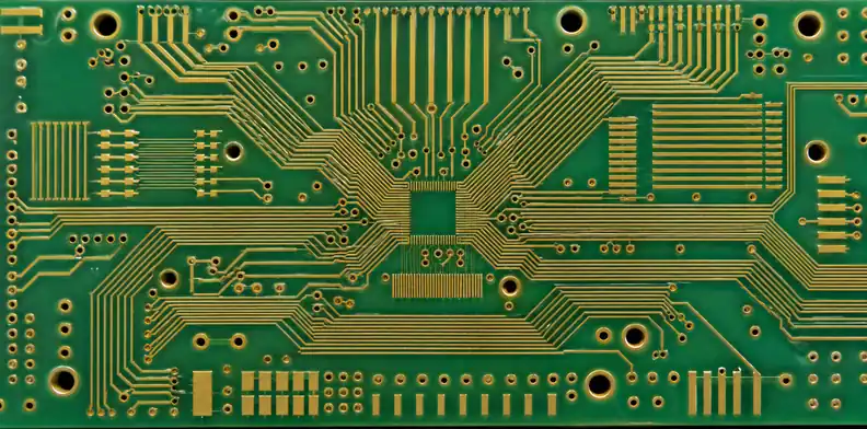 A manufacturing view of pCB pattern plating showing copper pattern measurement and circuit detail.