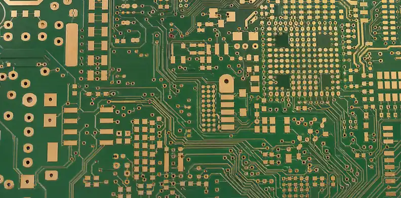 A manufacturing view of pCB pattern plating showing finished trace inspection before release.