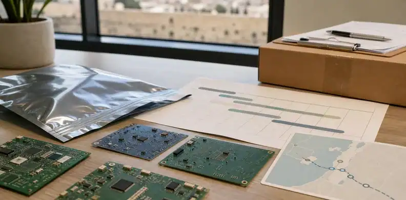 Lead time and route records clarify pcb supplier israel shipment planning.