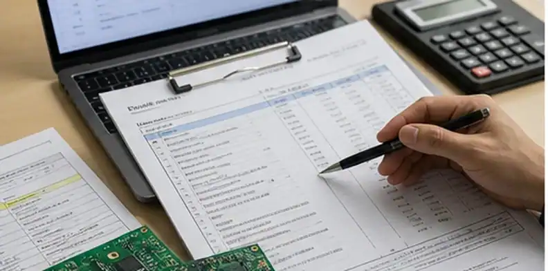 Purchase order desk showing pcb supplier payment terms with deposit, milestone and shipment-release evidence