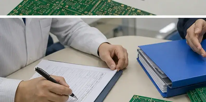 RFQ decision folder for pcb x-out boards showing price adjustment, overage rule and assembly approval