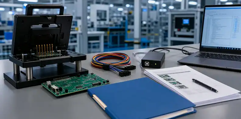 PCBA test fixture ownership fixture asset list covering hardware software firmware and work instructions