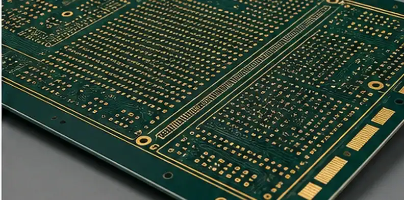 A production panel review shows PCB copper plating thickness distribution across dense hole fields and panel edges.