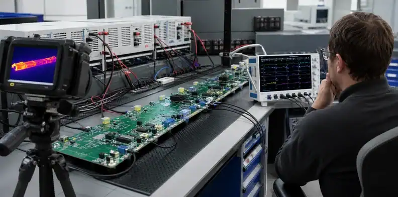 Thermal and node-voltage tests release the large PCB power distribution design.