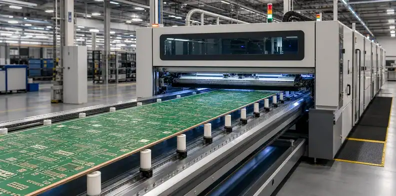 Process equipment is checked across the full extra-long PCB manufacturing route.
