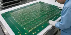 A controlled working-panel drawing guides large PCB panelization.