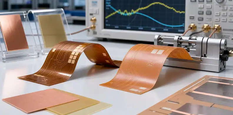 Two flex constructions frame the Pyralux TK vs AP material decision.