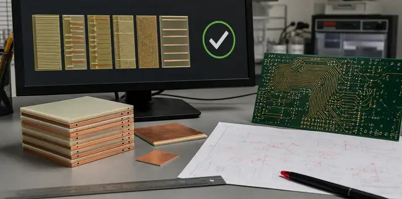 A fabricator stackup proposal and PCB review sheet show ai pcb impedance stackup ownership before approval.