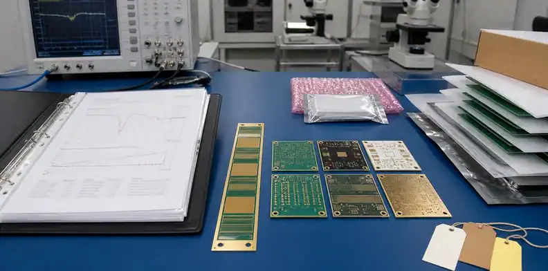 A TDR report and coupon strip support hybrid PCB impedance coupon traceability before shipment