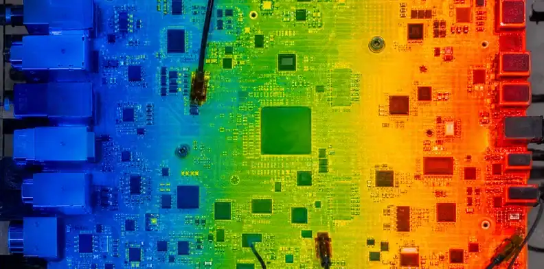Hot, cold and center zones guide thermocouple placement for a large PCB thermal profile.