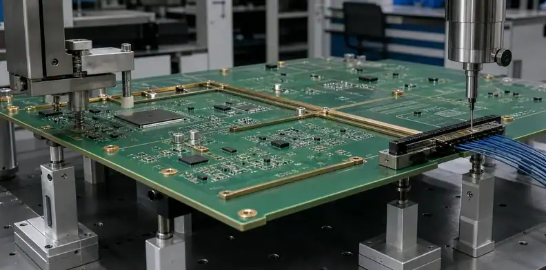First-article support testing validates large PCB thickness and local reinforcement decisions.