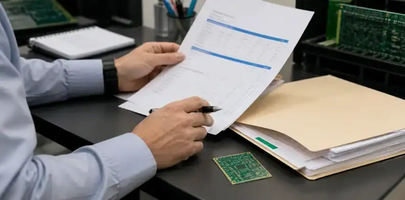Verify pcb supplier ul RFQ release review with product risk and customer file evidence