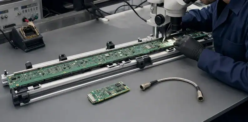 Repair exposure and long signal paths change the one large PCB vs multiple boards comparison.