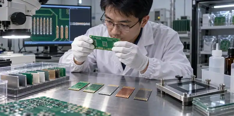 Surface-finish samples are compared for assembly and exposure conditions.