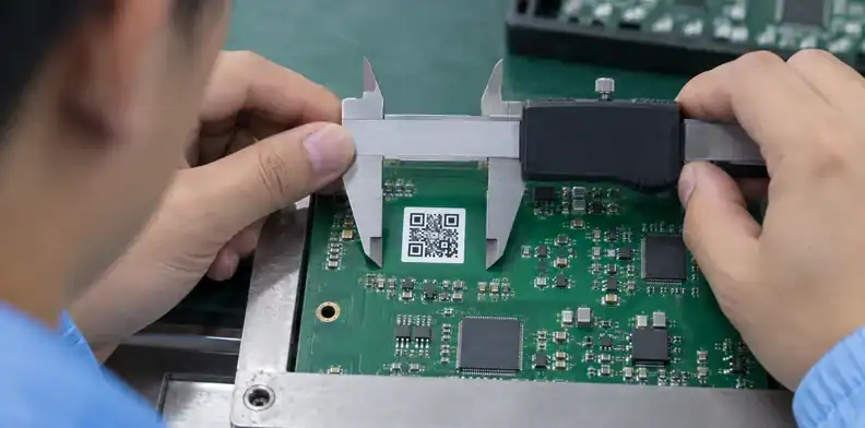 The complete marking area includes the clear border around the module grid.