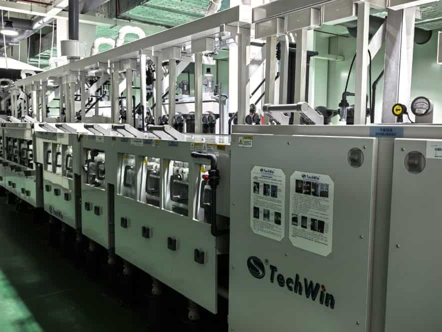 Wet process line for PCB inner layers at the Queen EMS factory