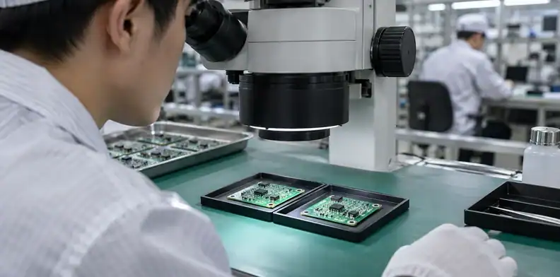 Comparable trial samples allow particle and joint conditions to be reviewed together.